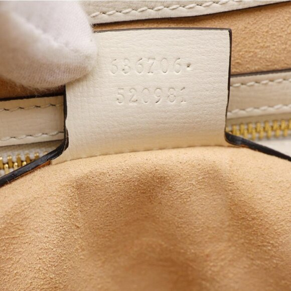 Gucci  Jackie 1961 Medium GG Supreme Canvas Hobo Bag White 636706 - Picture 9 of 9